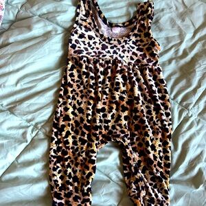 Little girls 12 month leopard romper